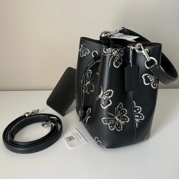 ✅Coach Rowan Bucket Bag With Butterfly Print - Picture 4 of 12